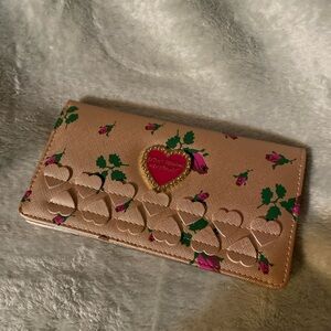 Betsey Johnson Floral Heart Wallet